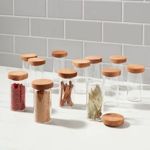 NEW! 4oz 12pk Round Spice Jar with Wood Lids Set - Threshold